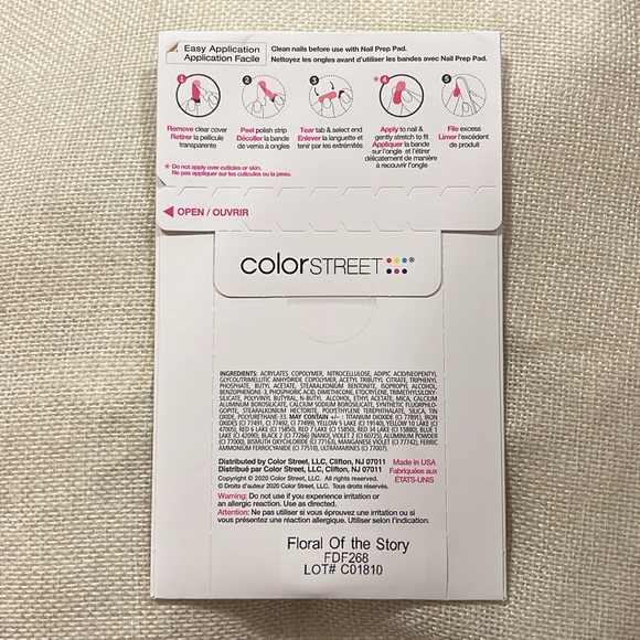 Brand New Color Street- Unopened in Package- Floral of the Story - Picture 3 of 3